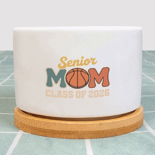 Senior Mom Basketball Class of 2026 Plant Pots