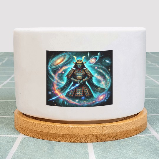 Celestial Samurai Warrior Galaxy Sword Art Plant Pots