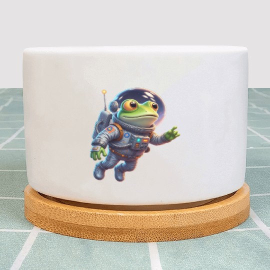 Frog in space suit Plant Pots