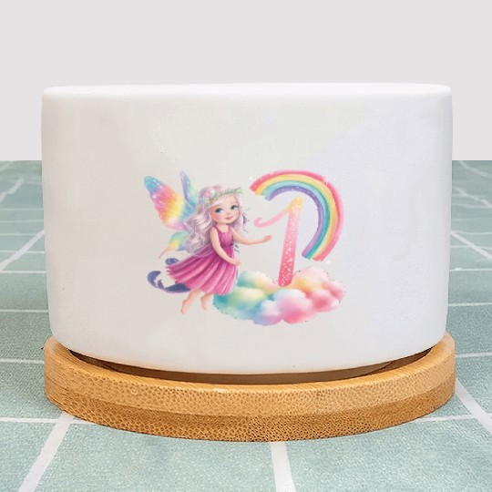 Magical Rainbow Fairy Elf 1st Birthday Girl Plant Pots