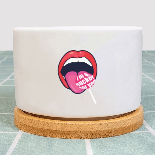 I m a Sucker For You Candy Pop Fans Lollipop 01 Plant Pots