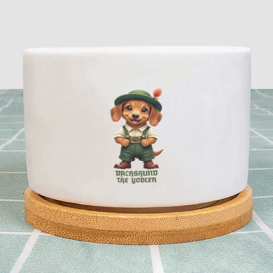 Dachshund the Yodler Plant Pots