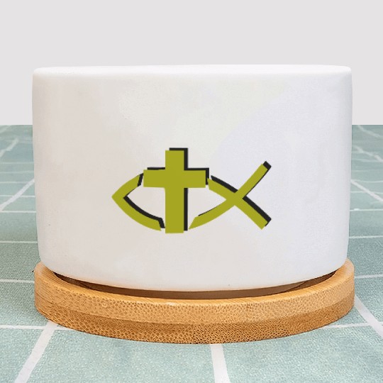 Jesus Fish Symbol Christian Plant Pots