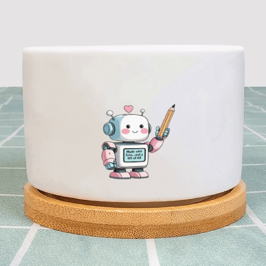 Kawaii AI Robot — "Made with love... and a bit of Plant Pots