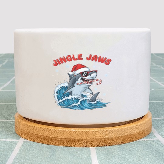 Jingle Jaws – Christmas Holiday with Bite Design Plant Pots
