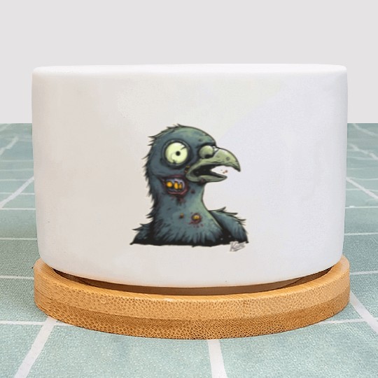 Creepy Zombie Pigeon with Mutant Details Plant Pots