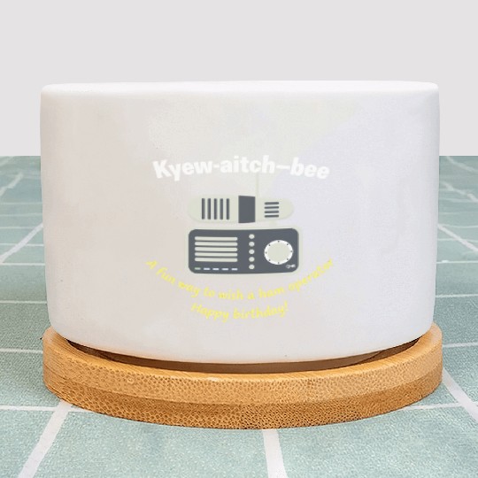 Ham Radio Happy Birthday Plant Pots