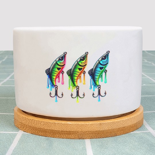 Neon Rainbow Fish Trap Plant Pots