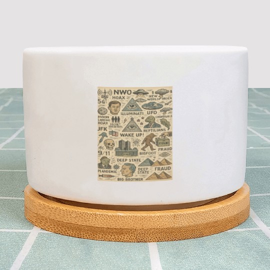 Vintage Conspiracy Theory Icons Plant Pots