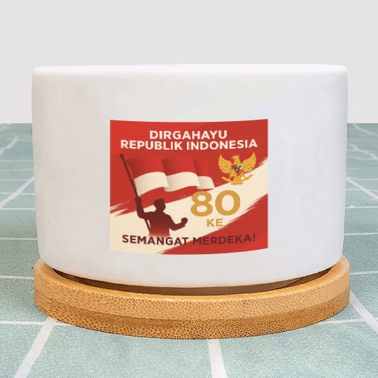 Indonesian Independence 80th Anniversary Plant Pots