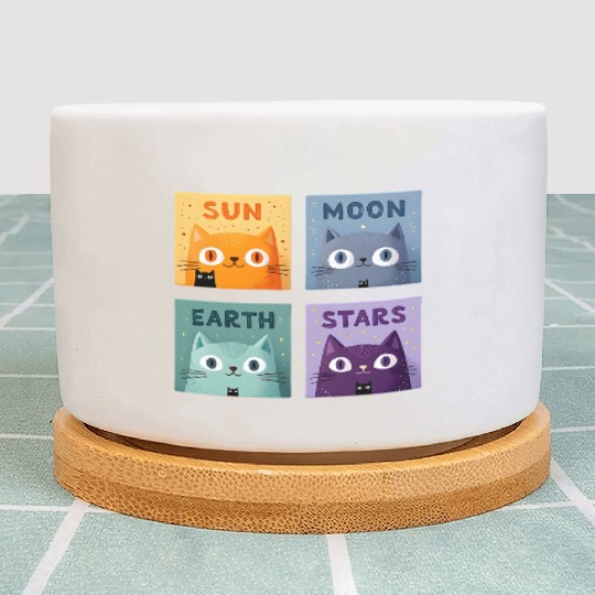 Funny Cat Plant Pots | Retro Cat Meme Plant Pots