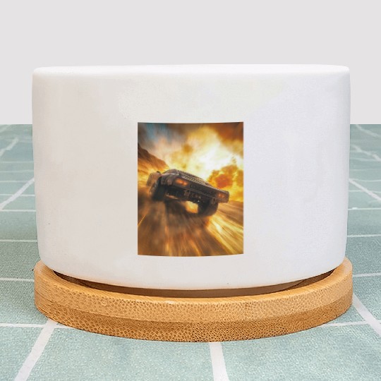 Muscle Car in Firestorm Drift Plant Pots