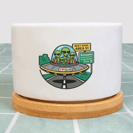 Alien road trip Plant Pots