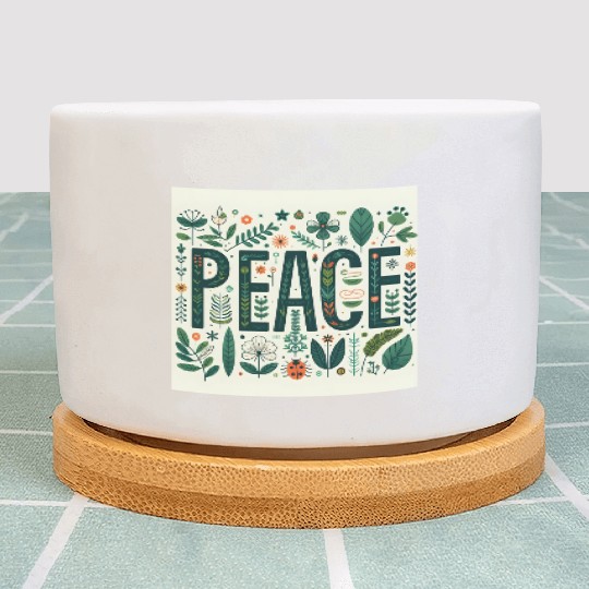 Peaceful Botanical  Plant Pots
