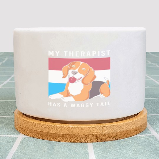 Therapy Dog Lover Psychology Therapist Plant Pots