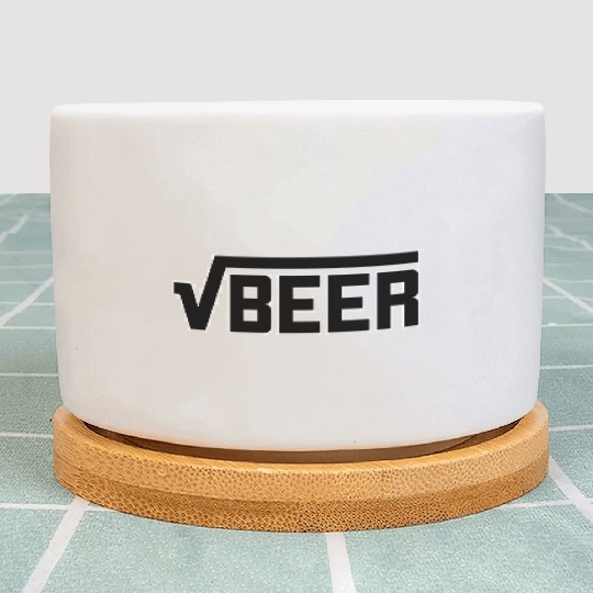 Root Beer Square Root of Beer Math Joke Plant Pots