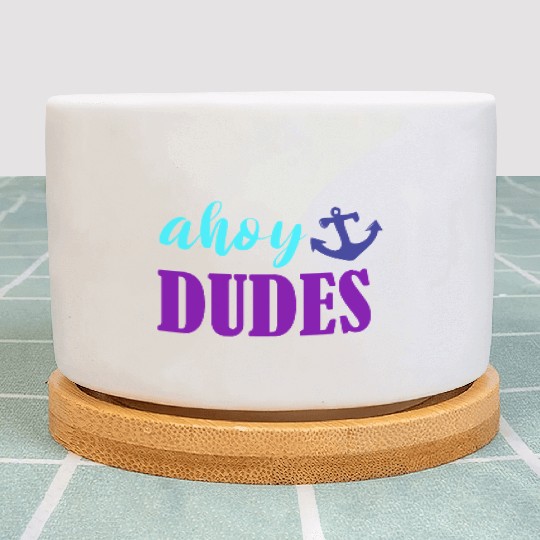Ahoy Dudes Nautical Summer Plant Pots