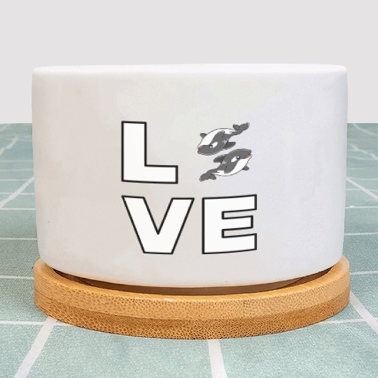 Love Orca Lover Killer Kids Boys Girls Men Women Plant Pots
