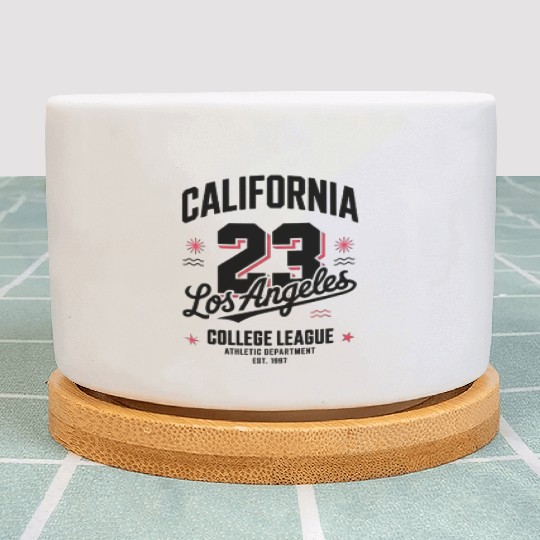 California Los Angeles College League Emblem Plant Pots