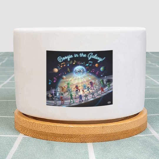 Galactic Boogie Dancing Alien Robots Plant Pots