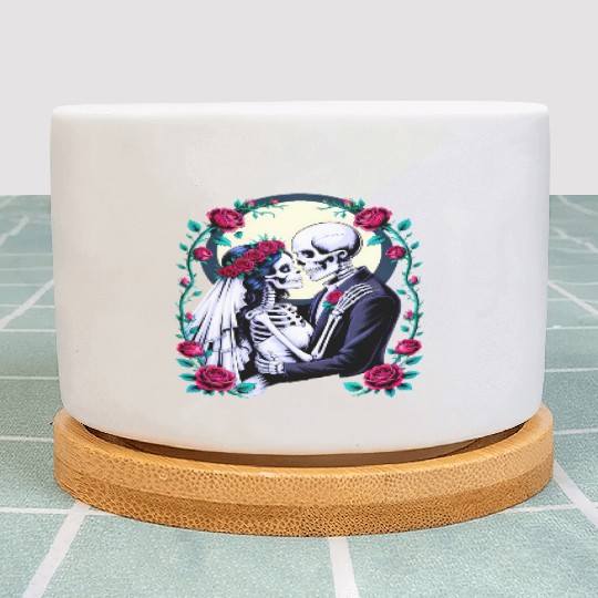 Bride and Groom Eternal Love Romantic Wedding Plant Pots