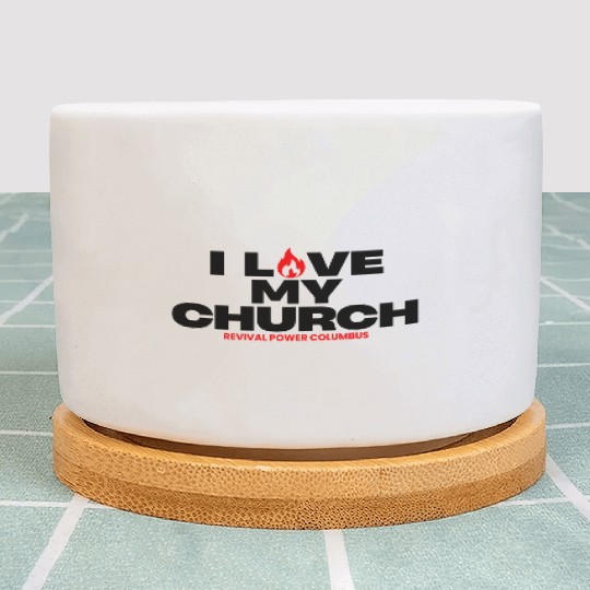 Love My Church Red Plant Pots