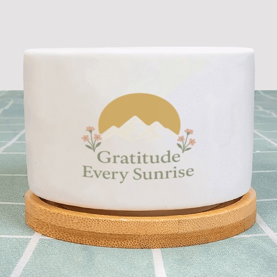Gratitude Mindfulness Positive Affirmation Daily Plant Pots