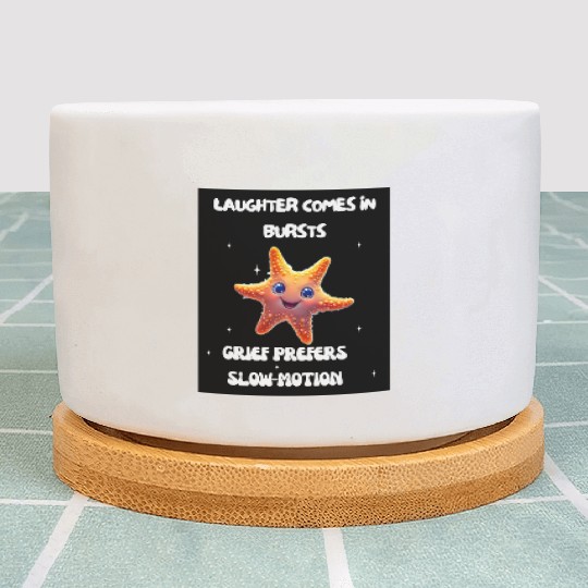 Whimsical Starfish with Playful Quotes Plant Pots