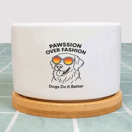 Pawssion Over Fashion Golden Retriever Plant Pots