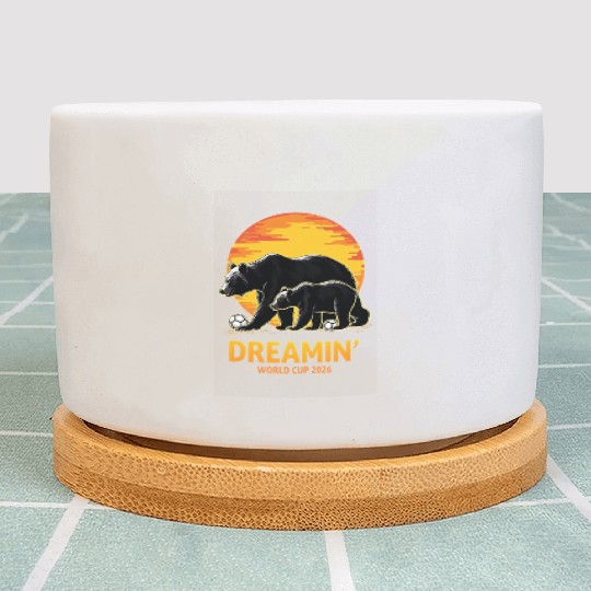 California Dreamin’ – World Cup 2026 Soccer Bear T Plant Pots