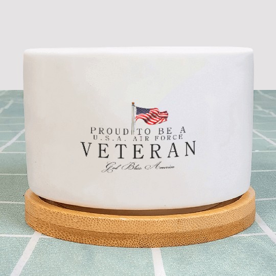 Proud To Be A US Air Force Veteran Plant Pots
