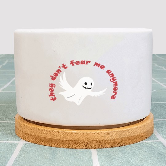 Ghost No Longer Scary | Funny Spooky Spirit | Cart Plant Pots