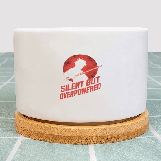 Silhouette Jedi with Red Moon Plant Pots