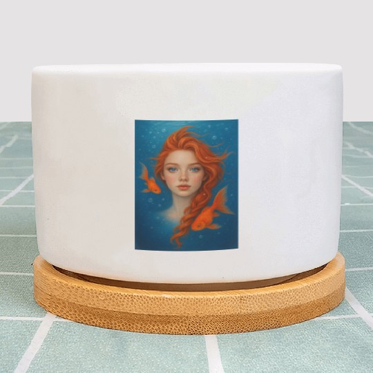 Underwater Redhead with Goldfish Plant Pots