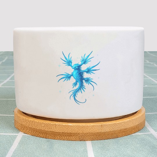 Ethereal Celestial Sea Dragon Design Plant Pots