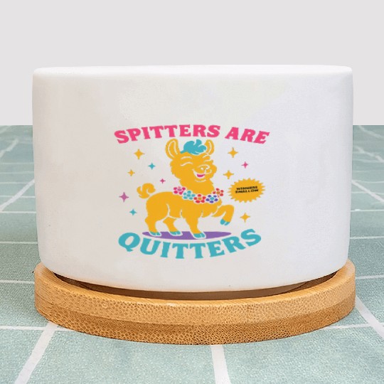 Spitters Are Quitters Colorful Quirky Llama Plant Pots