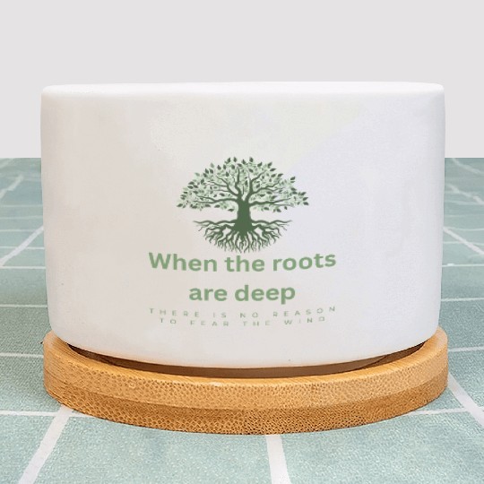 Deep Roots Inspirational Tree Design Plant Pots