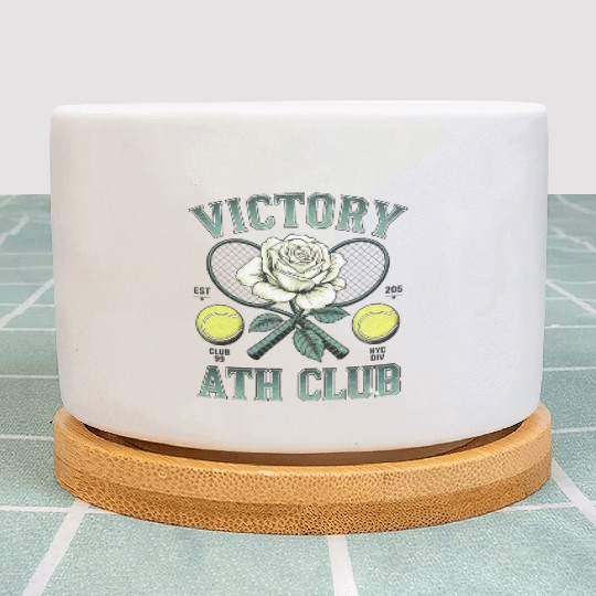 Victory Tennis Rose Print Plant Pots