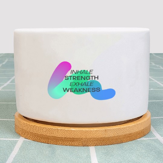 Inspirational Breath Motivation Design Plant Pots