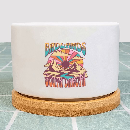 Badlands South Dakota Nature Hiking Mountains Plant Pots