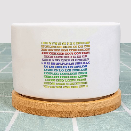 Latin Numbers - 7Color Plant Pots