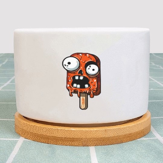 ice cream zombie 02 Orange grunge sour scream Pop Plant Pots