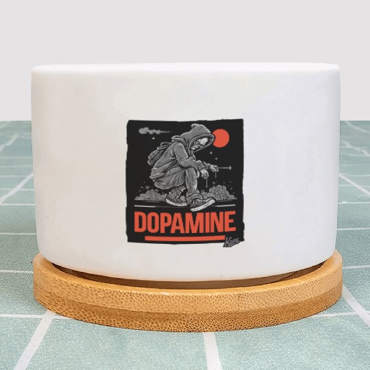 Neon Skater with Vapor Trail and Red Moon Plant Pots