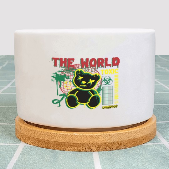 Toxic World Kawaii Bear Artwear Plant Pots