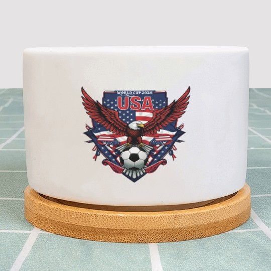 USA Soccer World Cup 2026 Eagle Patriotic Apparel Plant Pots
