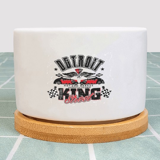 Retro Octobite Hot Rod Detroit Garage Plant Pots