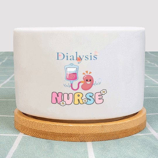 Dialysis Nurse Illustration Plant Pots