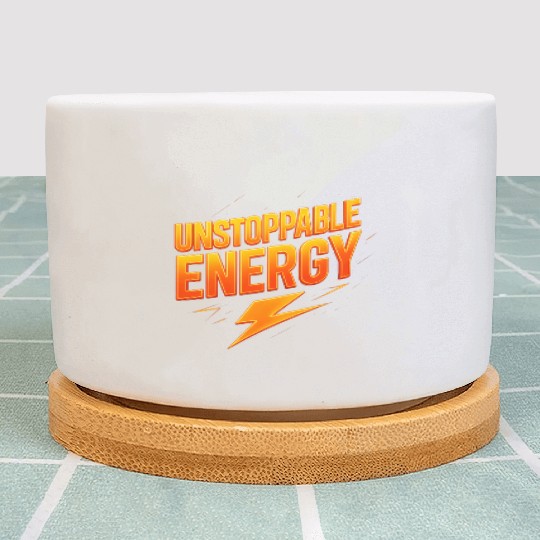 Unstoppable Energy – Futuristic Streetwear Logo Plant Pots