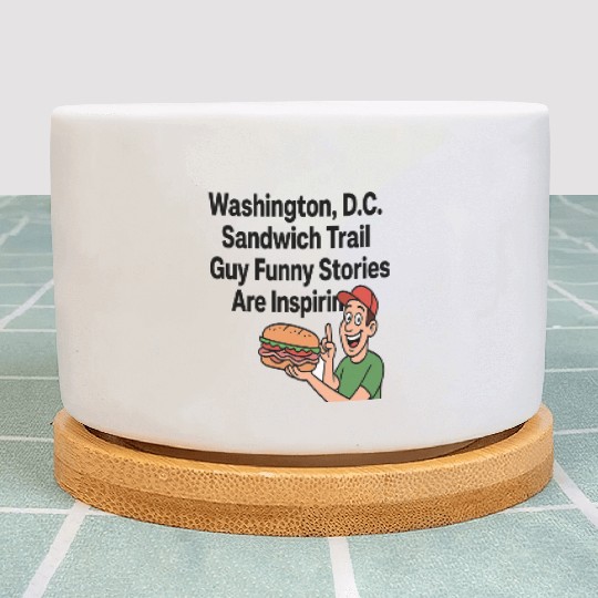 Washington DC Sandwich Throw Guy  Plant Pots