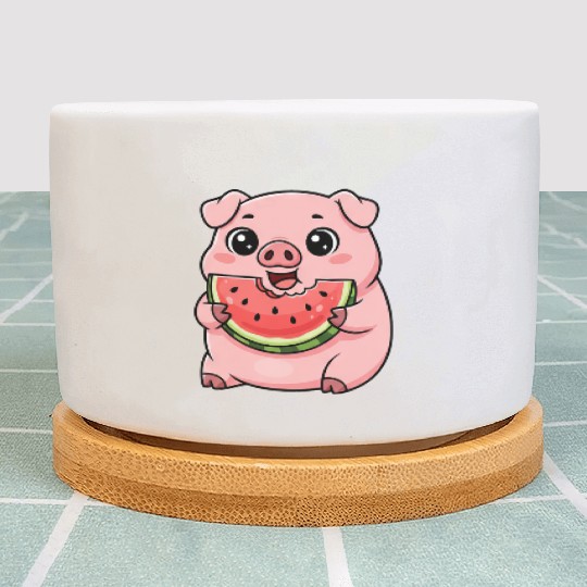 Sweet pig watermelon summer fruit vacation farm Plant Pots